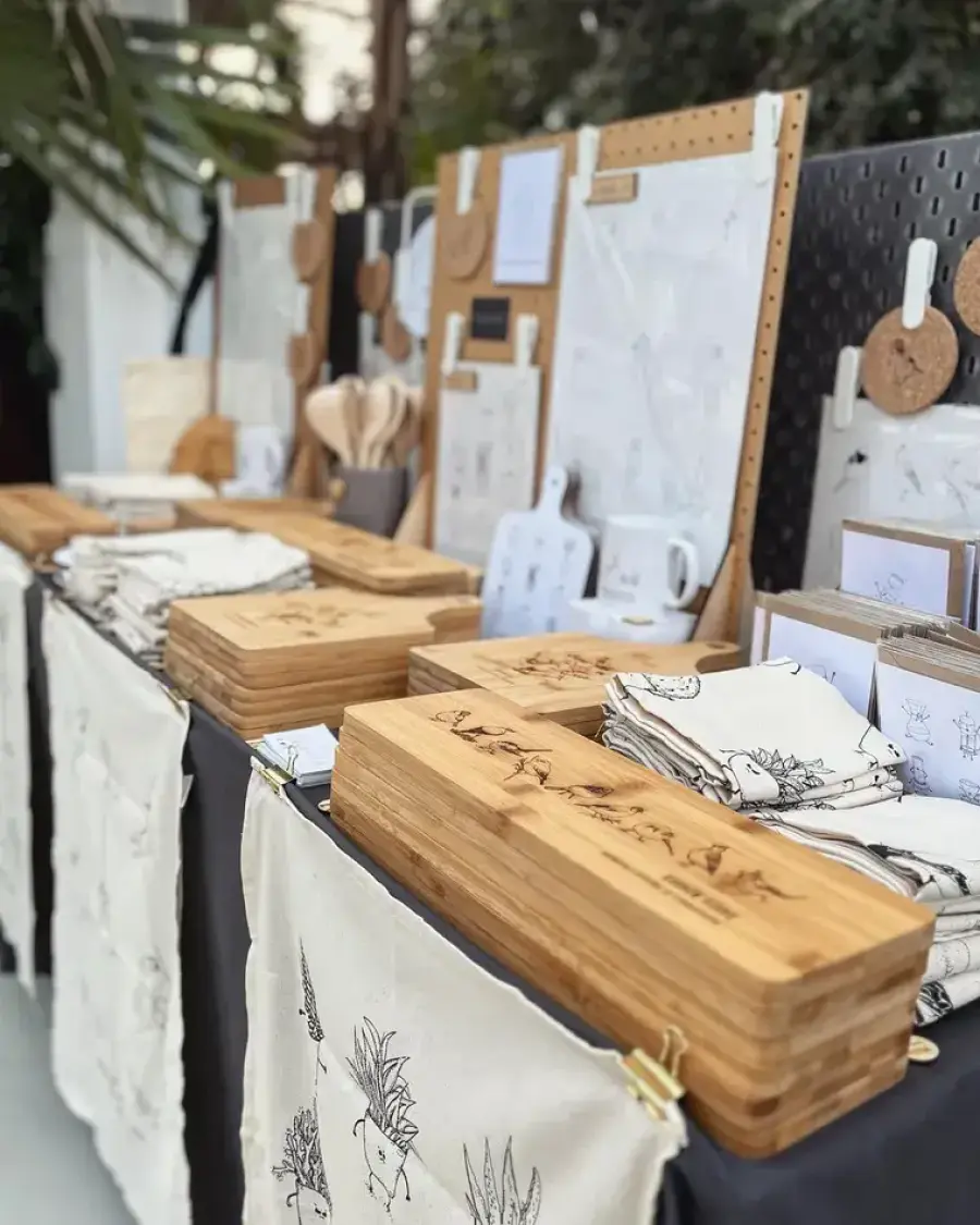 Amy's work at one of her markets