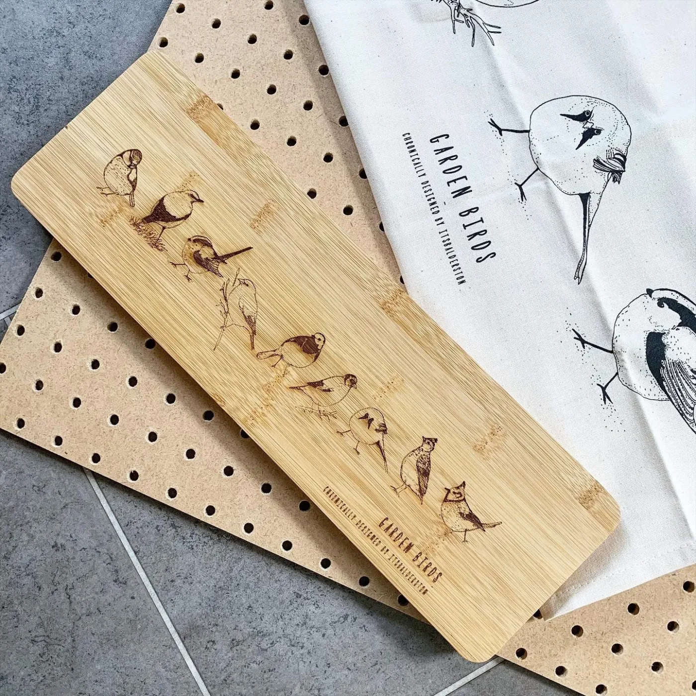 Garden Birds Long Chopping Board