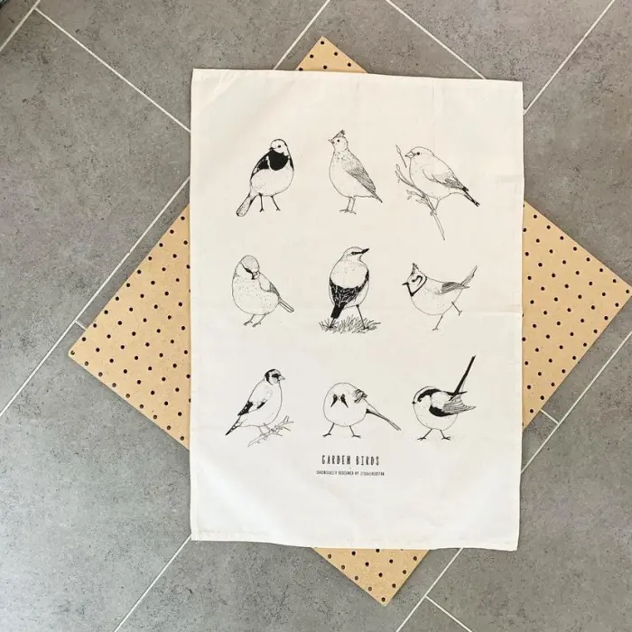 Garden Birds Tea Towel