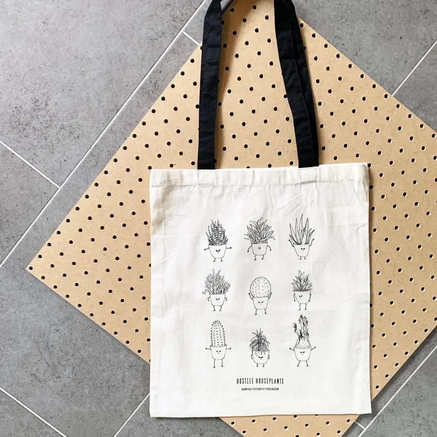 Hostile Houseplants tote bag