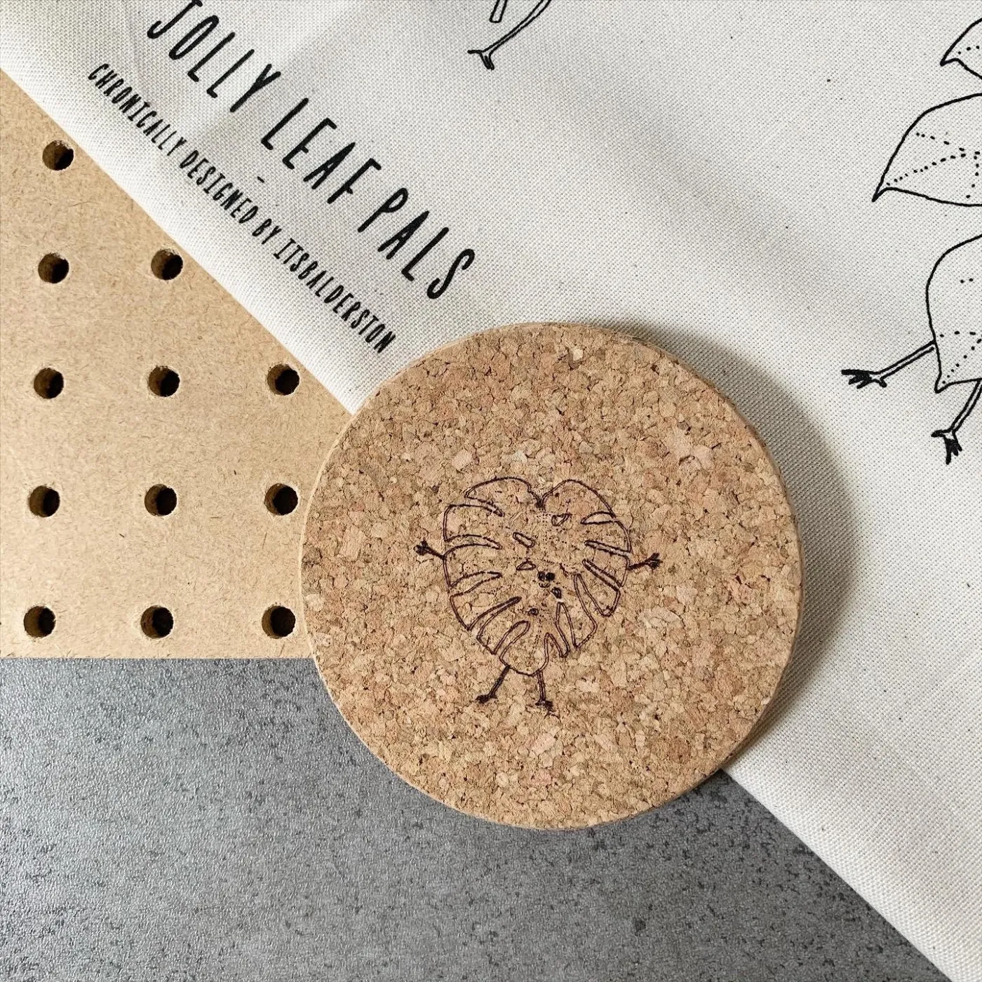 Jolly Leaf Pals coaster