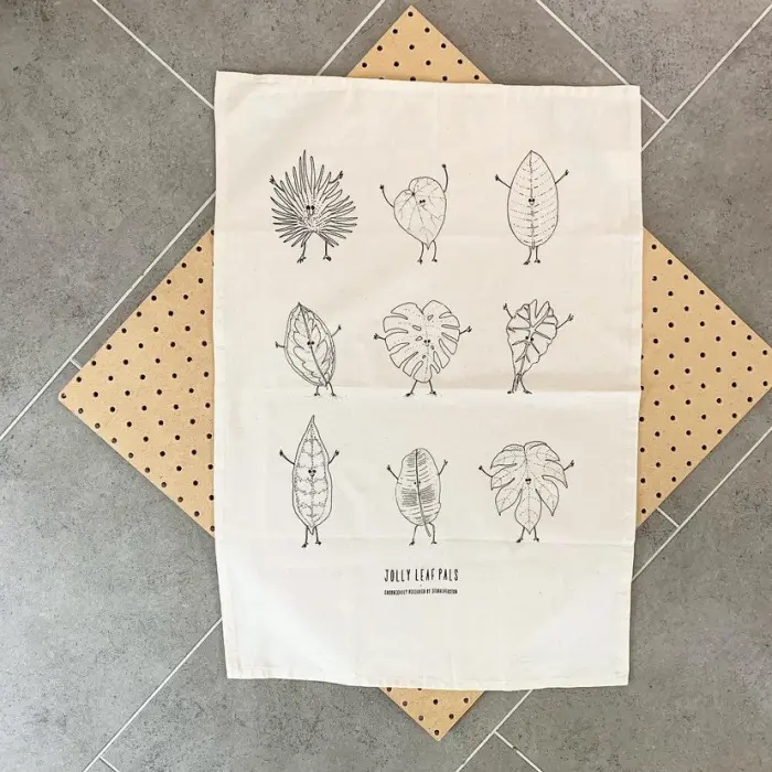 Jolly Leaf Pals Tea Towel