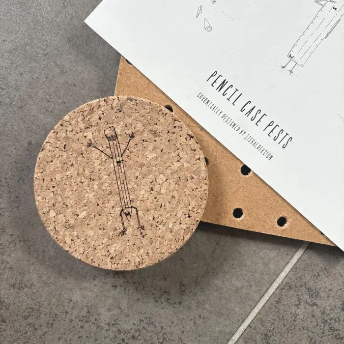 Laser Etched Cork Coaster
