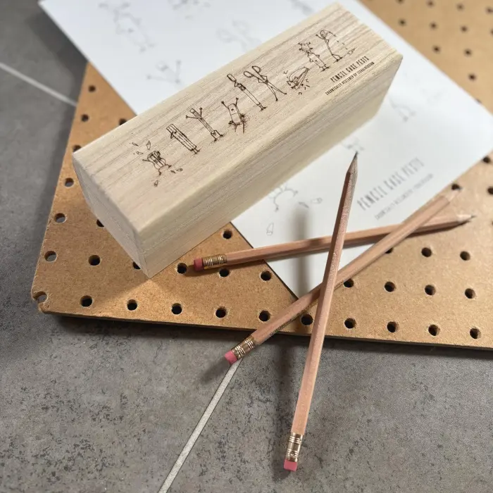 Laser Etched Wooden Pencil Case