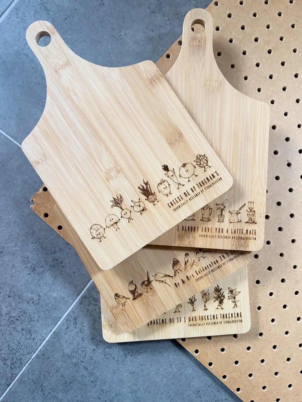 Personalised Laser Etched Bamboo Chopping Board