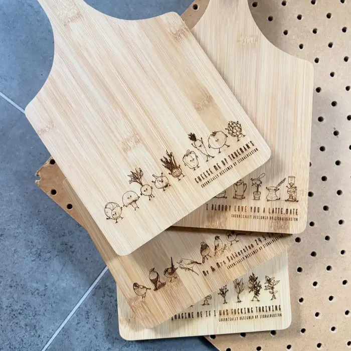 Personalised Laser Etched Bamboo Chopping Board