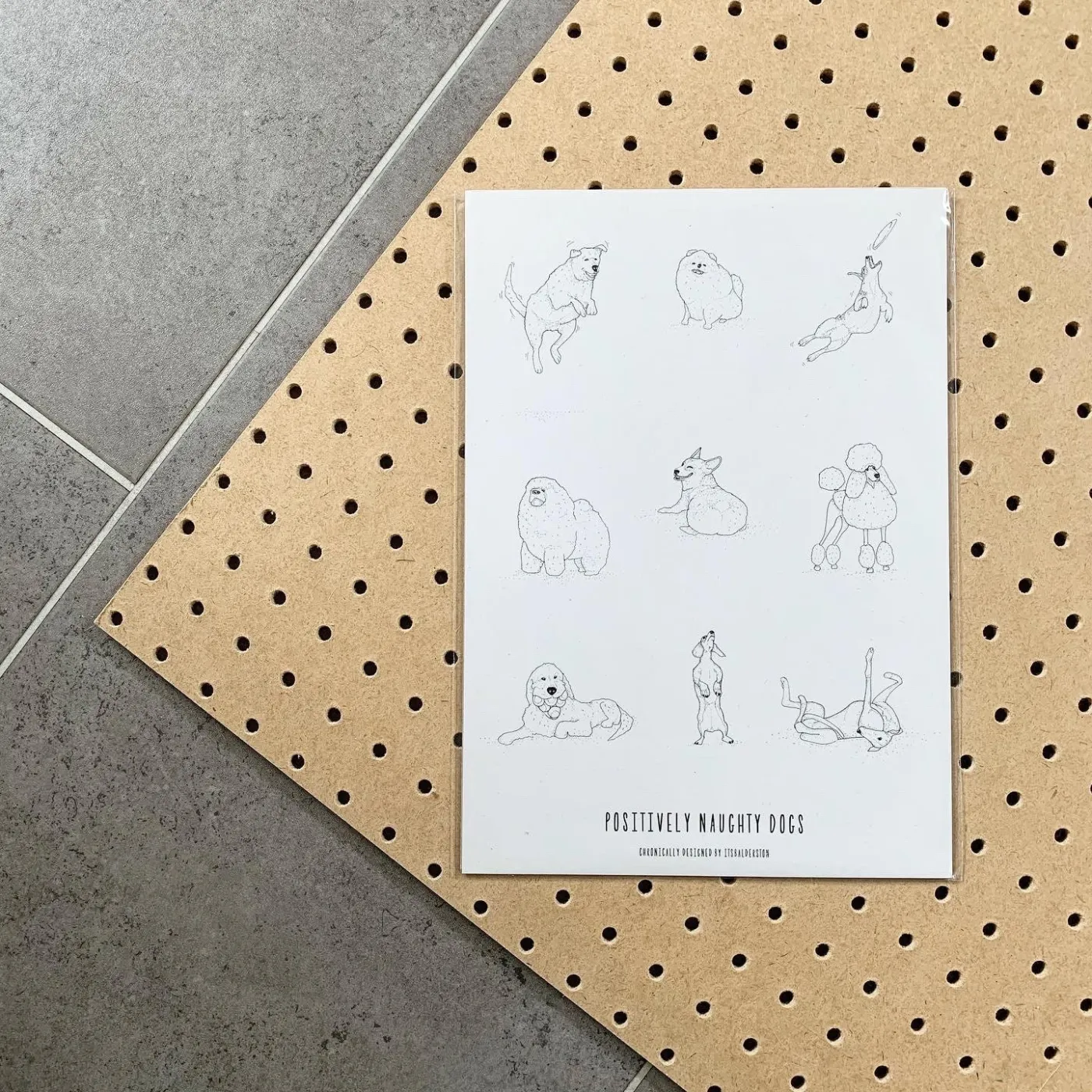 Positively Naughty Dogs print