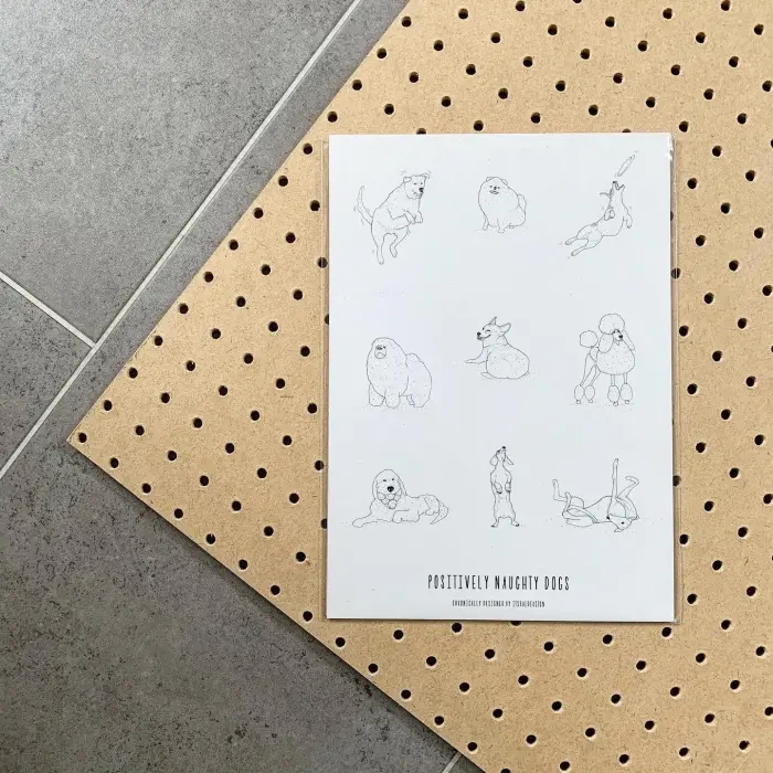 Positively Naughty Dogs print