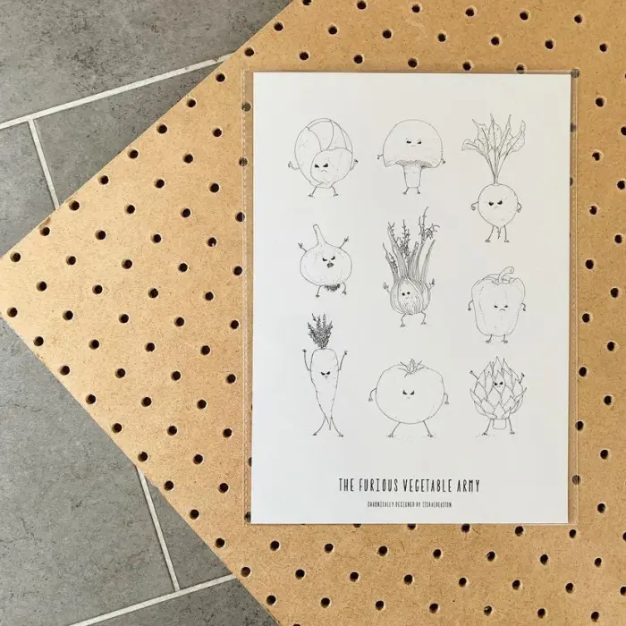 The Furious Vegetable Army print