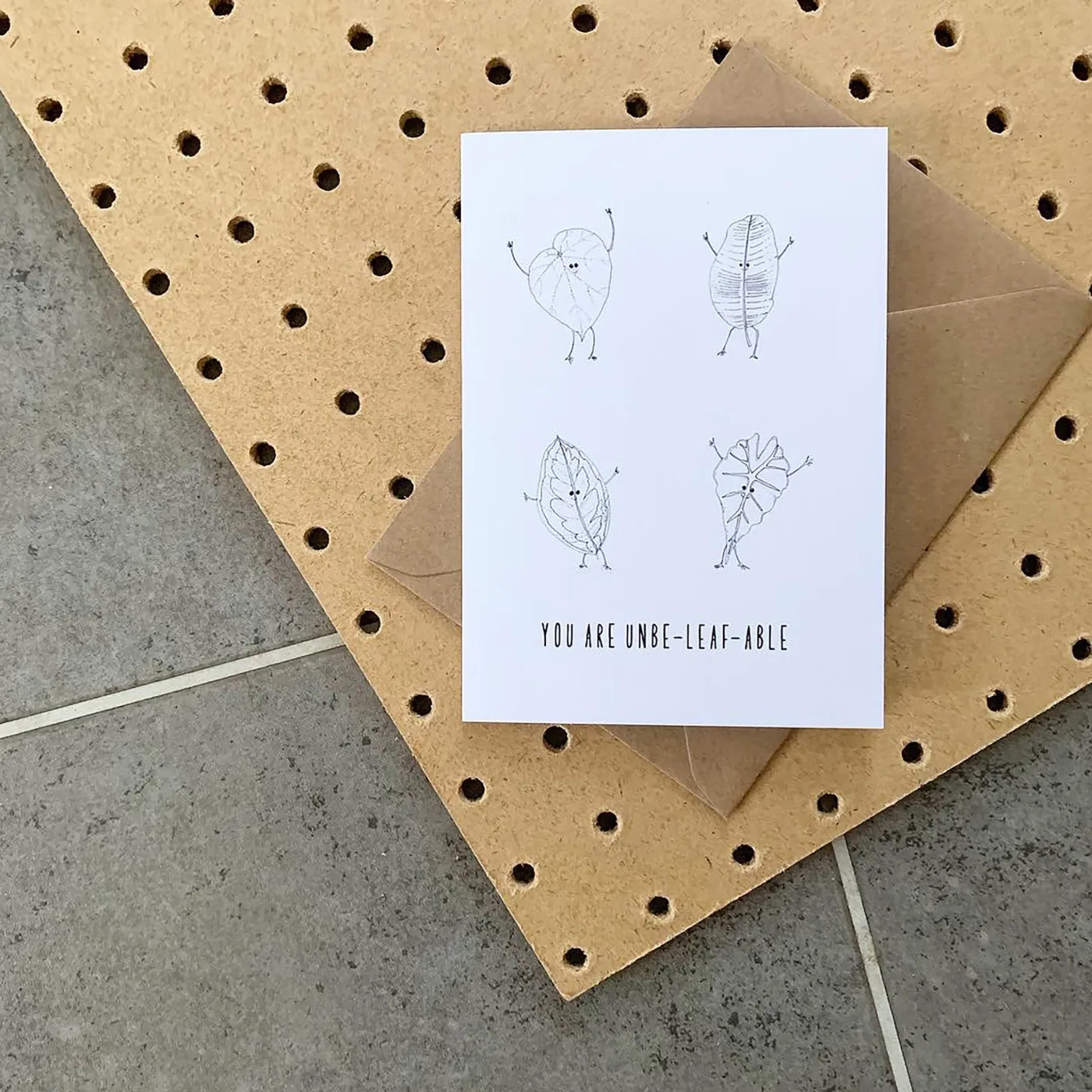 Unbe-Leaf-able Pun Card